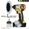 Drill Brush Power Scrubber By Useful Products 5 in W 5 in L Brush, White W-EMS-2L-QC-DB - alternate 3